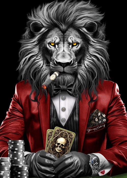 lion_poker_rouge - Yaniv Edery